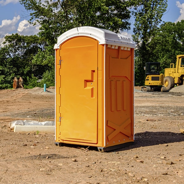 how often are the porta potties cleaned and serviced during a rental period in Rio en Medio